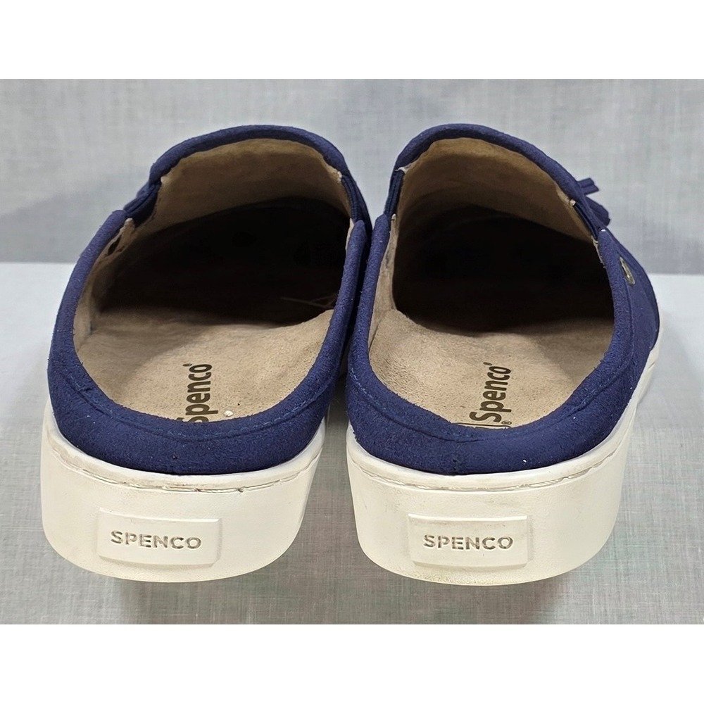 Spenco Women's Navy Blue Tassel Mule Sneakers Slip On Platform Shoes Size 8 - Picture 9 of 10